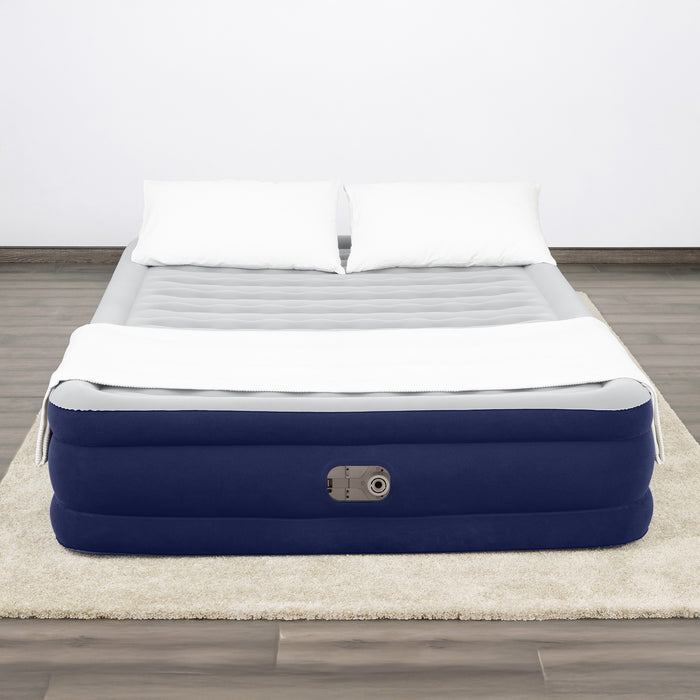 Bestway Tritech Air Mattress Queen 15" with Built-in AC Pump Included