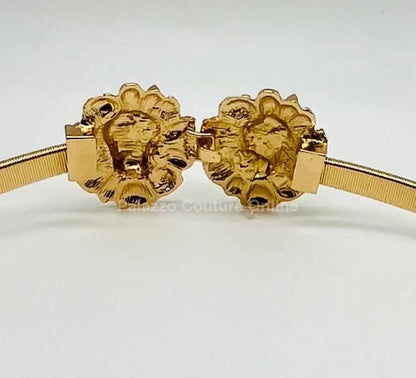 Big Safari Elastic Lion face Belt (Gold)