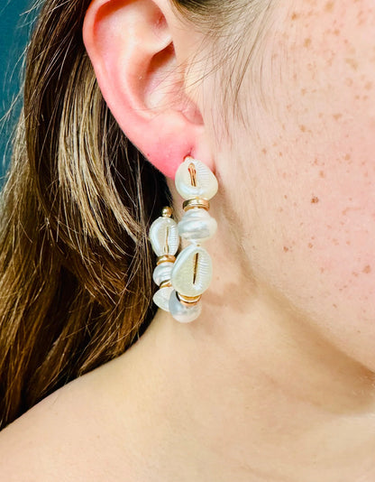Bohemian Shores Boho Earrings – (Cream)