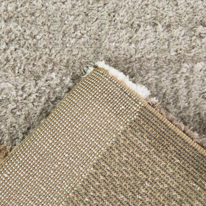 Back view of Brennan Cream 5x8 Geometric Area Rug