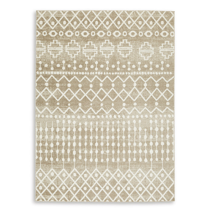 Bunchly Washable Tan 5x8 Rug QK1094025