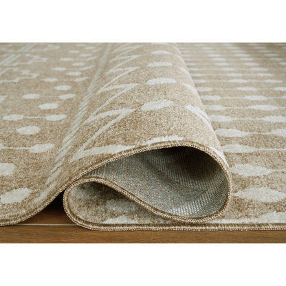 Detail view 2 of Bunchly Washable Tan 5x8 Rug