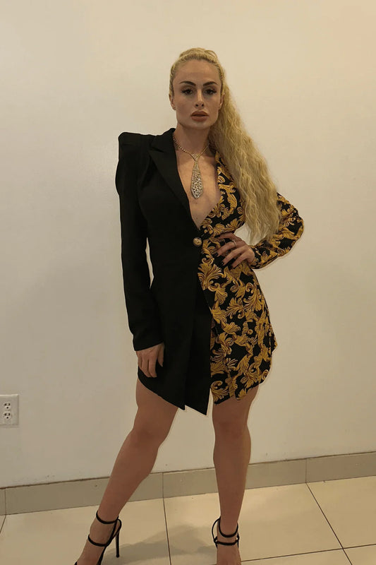 Business Woman Blazer Mini Dress