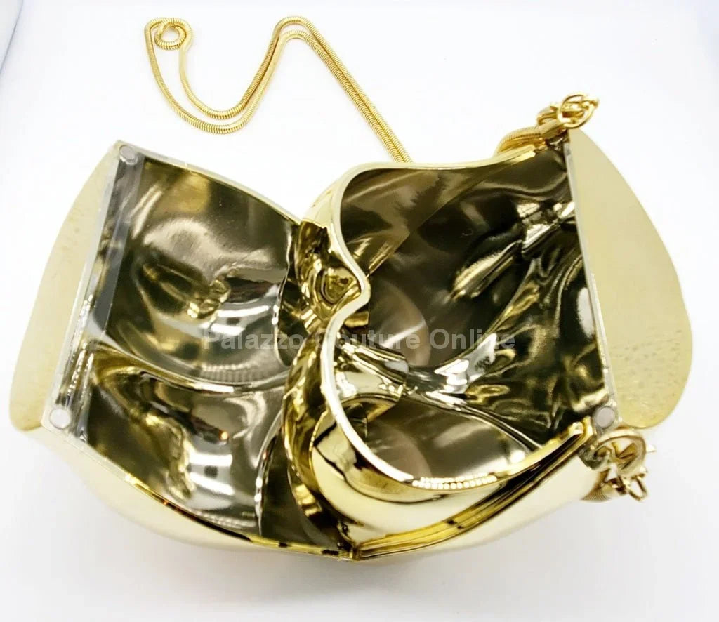 ButtieKiut Mini Clutch – Acrylic Crossbody Bag (Gold)