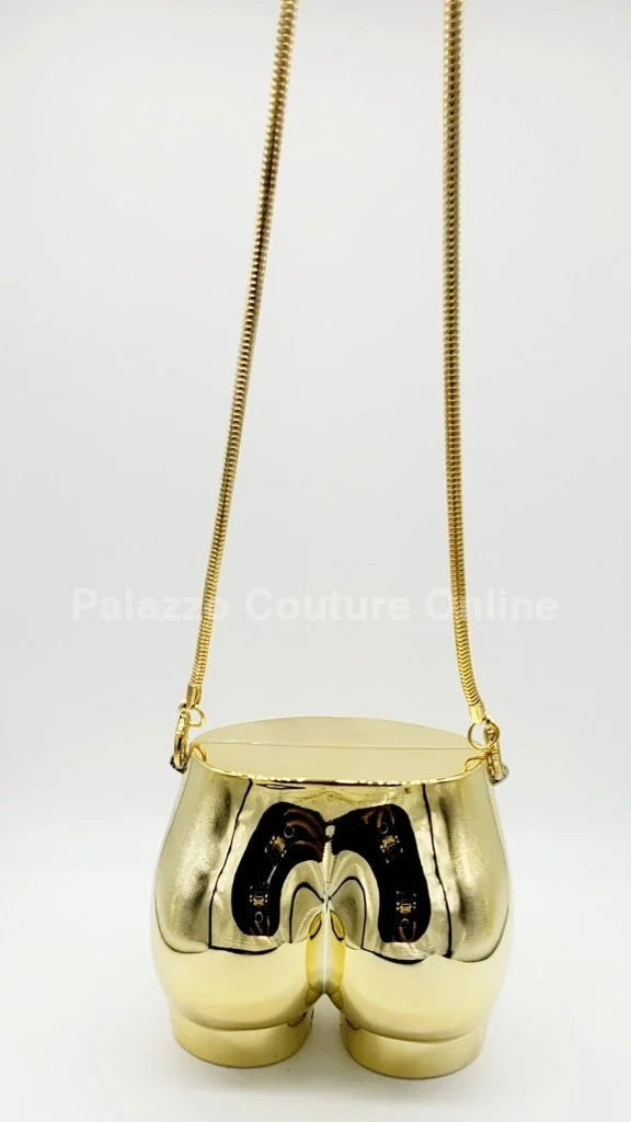 ButtieKiut Mini Clutch – Acrylic Crossbody Bag (Gold)