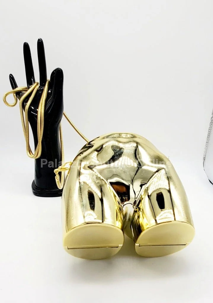 ButtieKiut Mini Clutch – Acrylic Crossbody Bag (Gold)