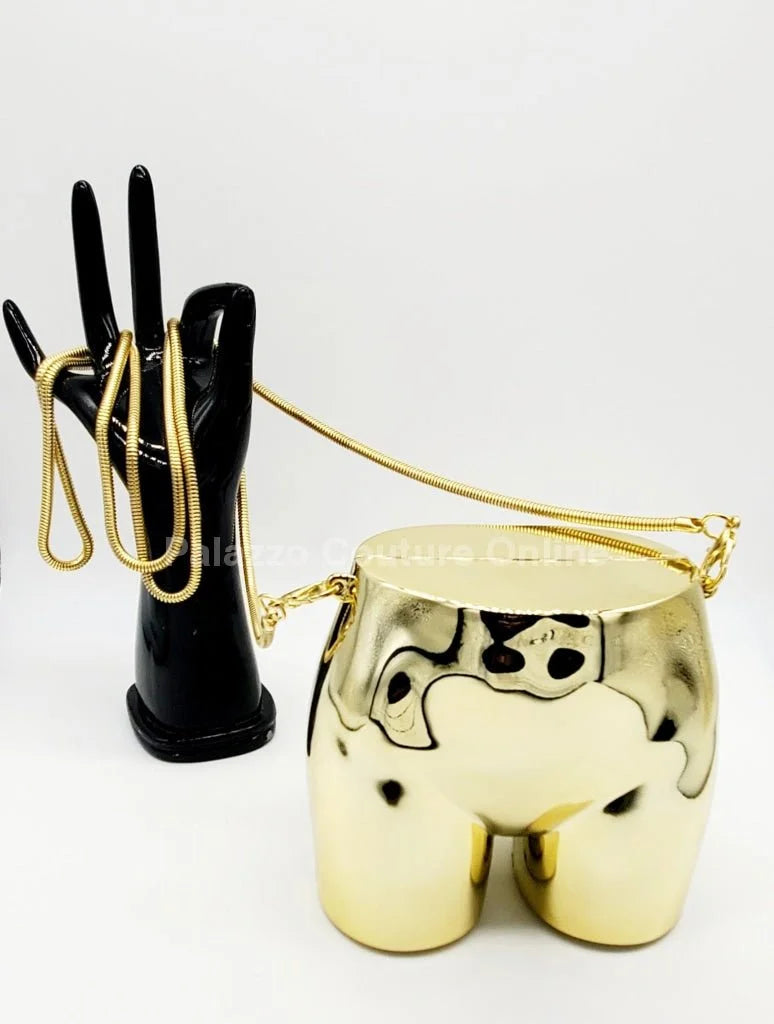 ButtieKiut Mini Clutch – Acrylic Crossbody Bag (Gold)