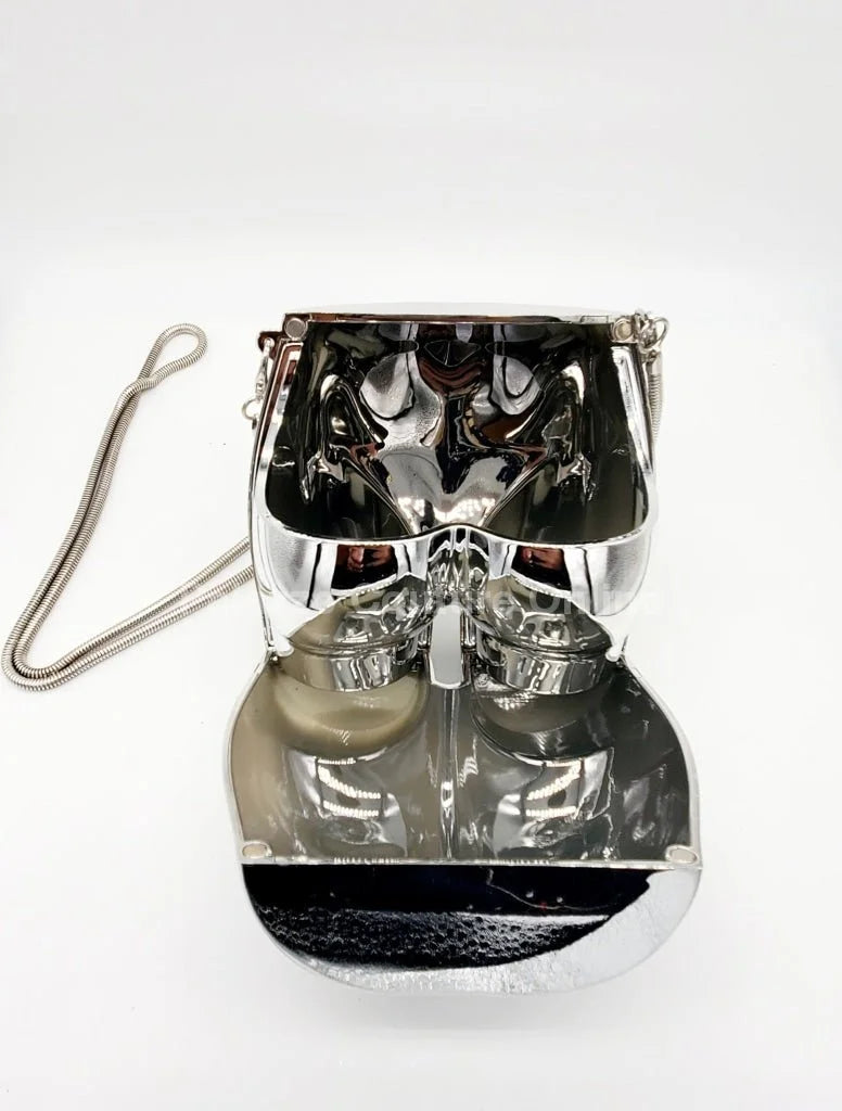 Buttiekiut Mini Clutch - Acrylic Crossbody (Silver)