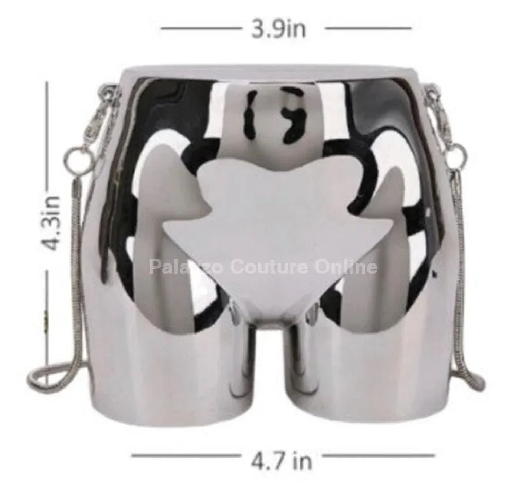 Buttiekiut Mini Clutch - Acrylic Crossbody (Silver)