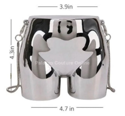 Buttiekiut Mini Clutch - Acrylic Crossbody (Silver)