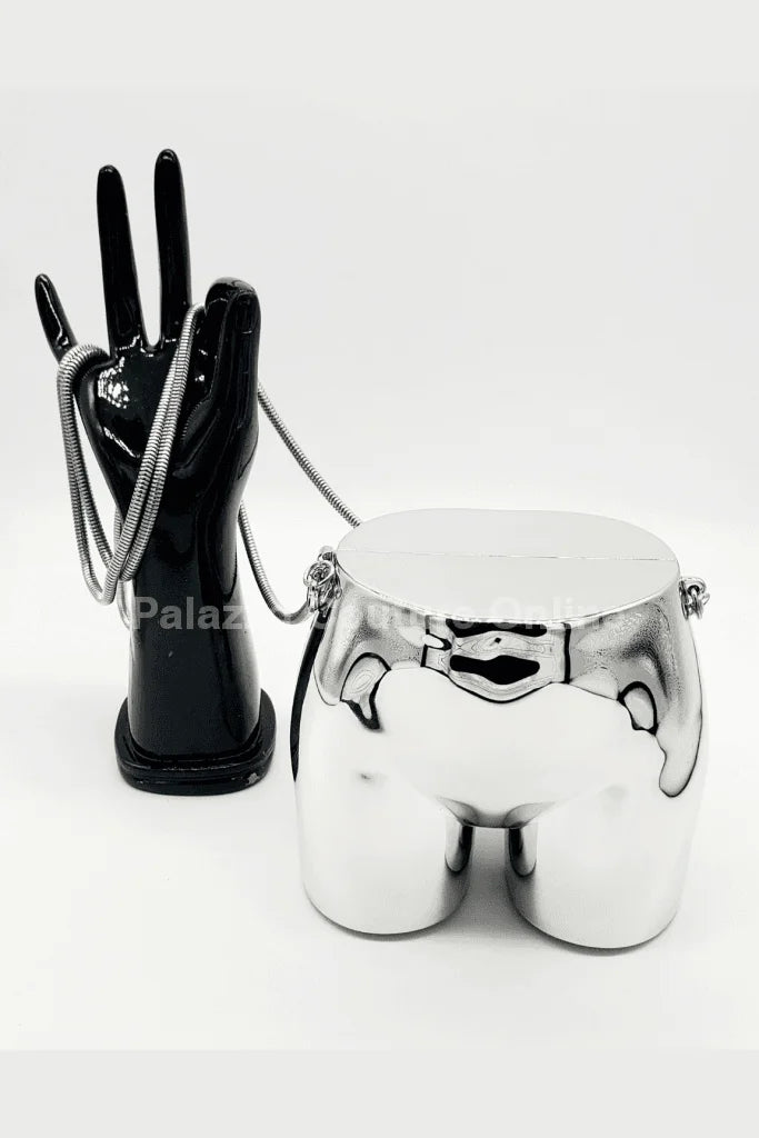 Buttiekiut Mini Clutch - Acrylic Crossbody (Silver)