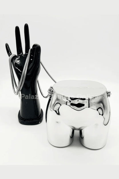 Buttiekiut Mini Clutch - Acrylic Crossbody (Silver)
