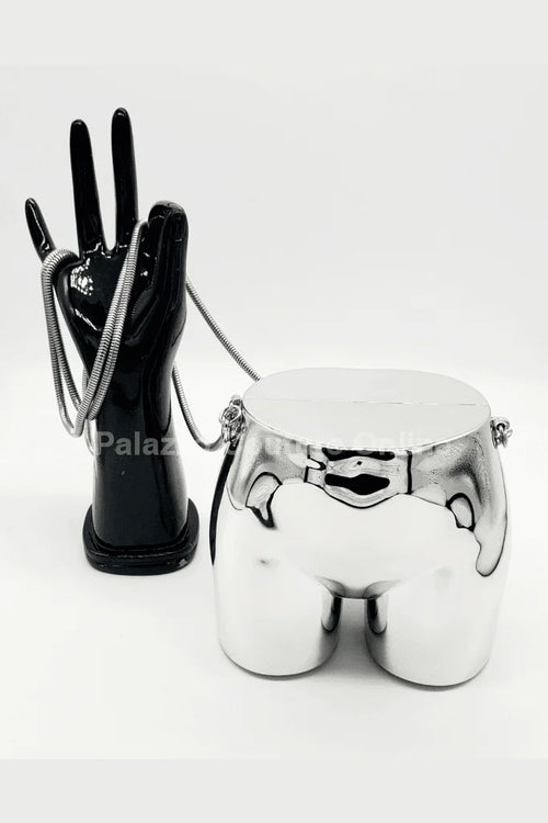 Buttiekiut Mini Clutch - Acrylic Crossbody (Silver)