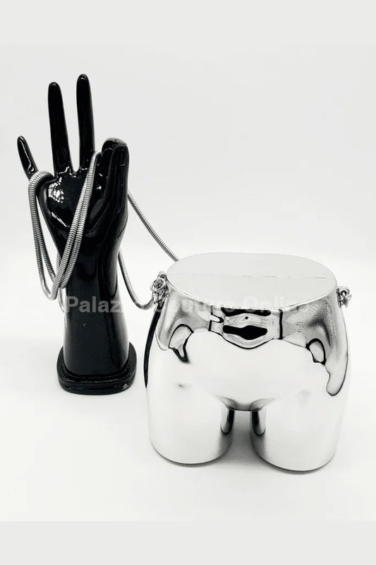 Buttiekiut Mini Clutch - Acrylic Crossbody (Silver)