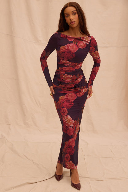 romantic floral maxi dress
