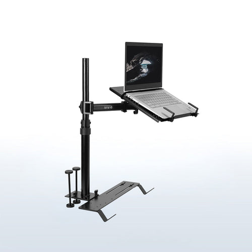 Perfect for on-the-go use, this car laptop stand anchors to the seat bolts on the passenger side chair, providing a secure and sturdy workstation.