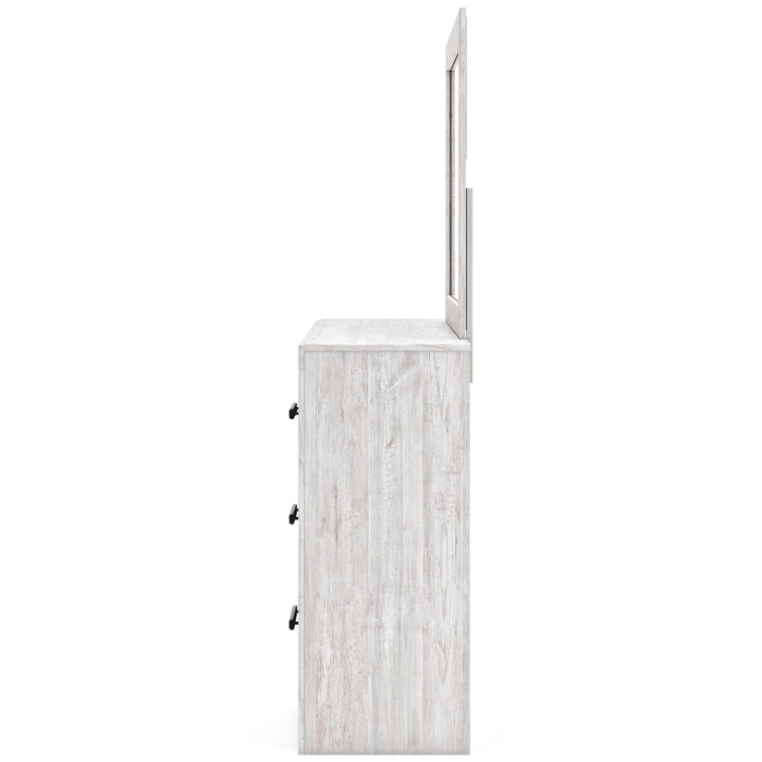 Side view of Cayboni White Mirror