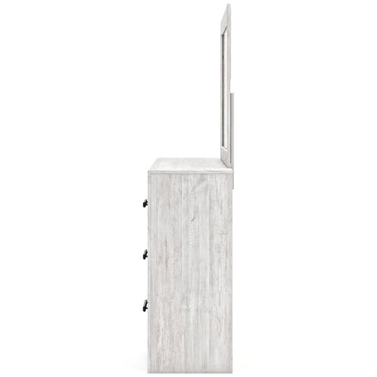 Side view of Cayboni White Mirror
