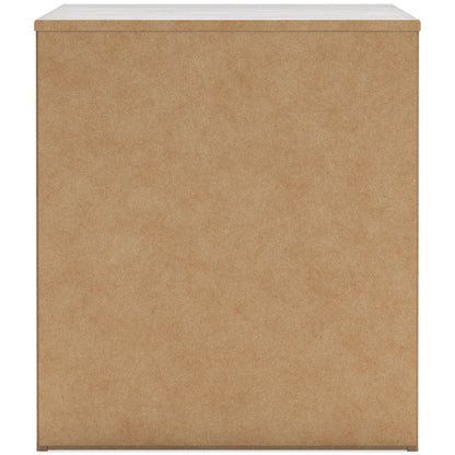 Back view of Cayboni White Nightstand
