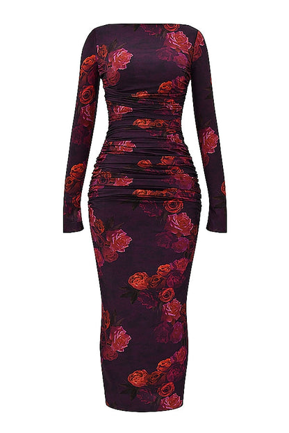 romantic floral maxi dress