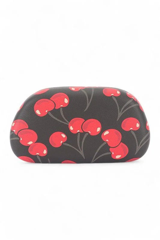 Cherry Luxe Iconic Box Clutch - Black