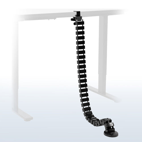 Clamp-on vertebrae cable management for desk.