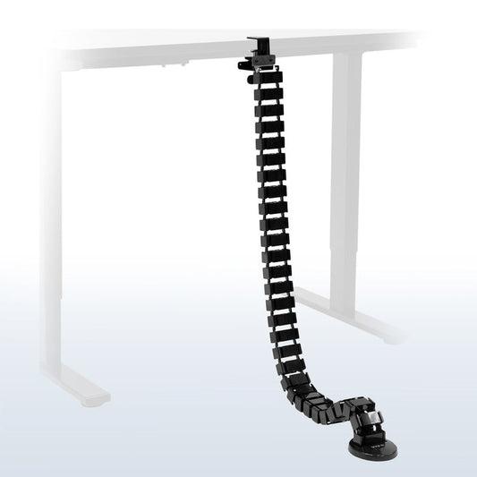 Clamp-on vertebrae cable management for desk.