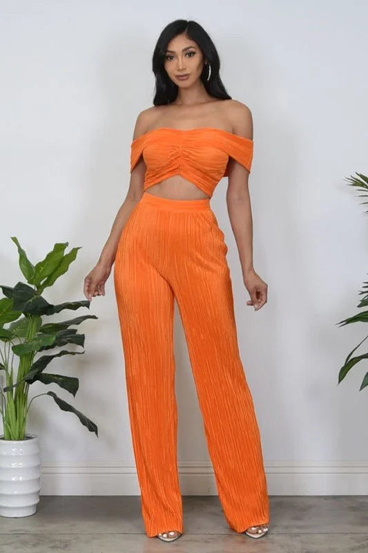 Colorful Life Pant Set (Orange)
