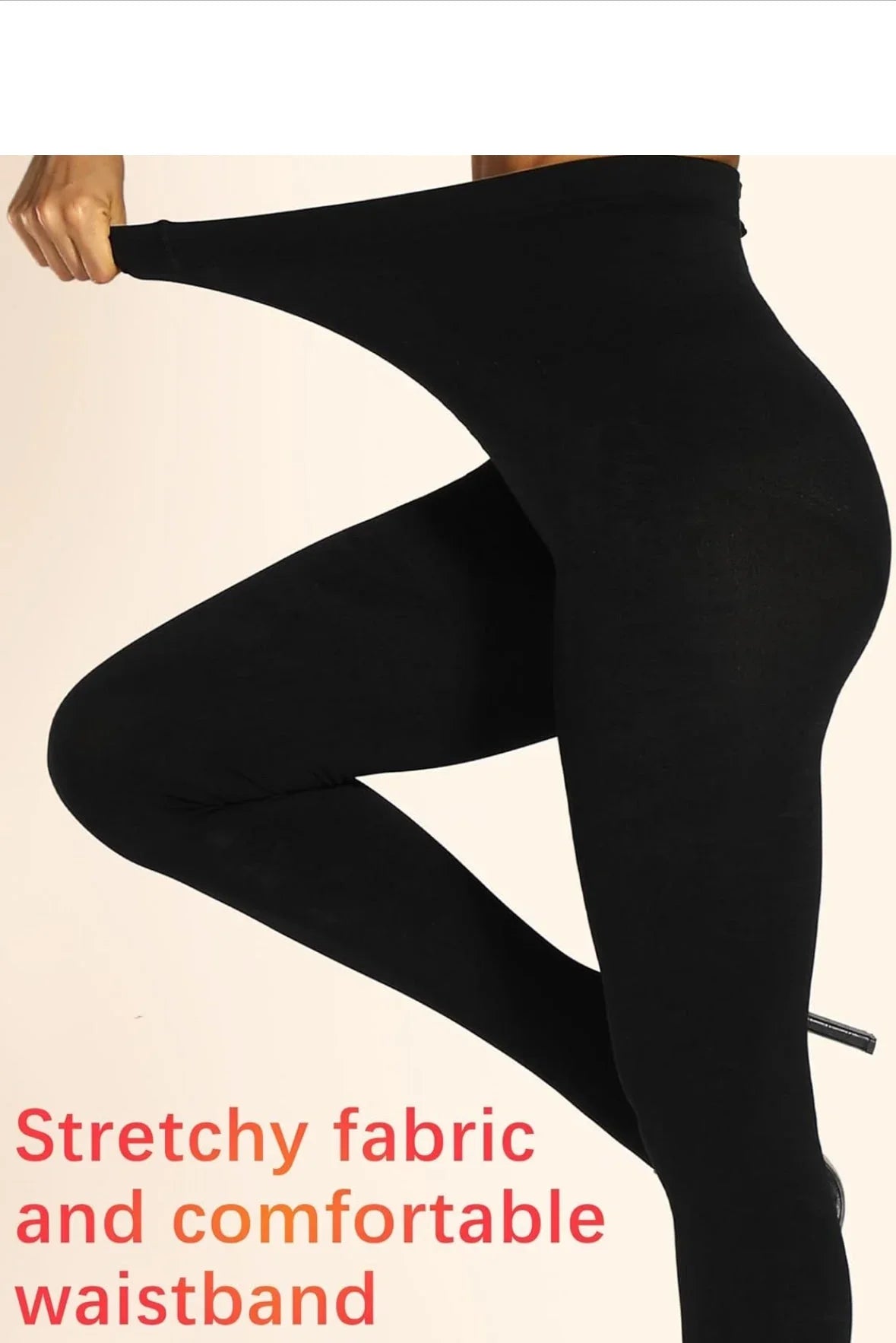 Cozy Comfort Fleece-Lined Thick Tights (All Black)