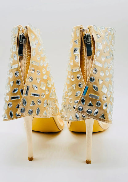 J Lo Crystal Noir Stilettos (Nude)