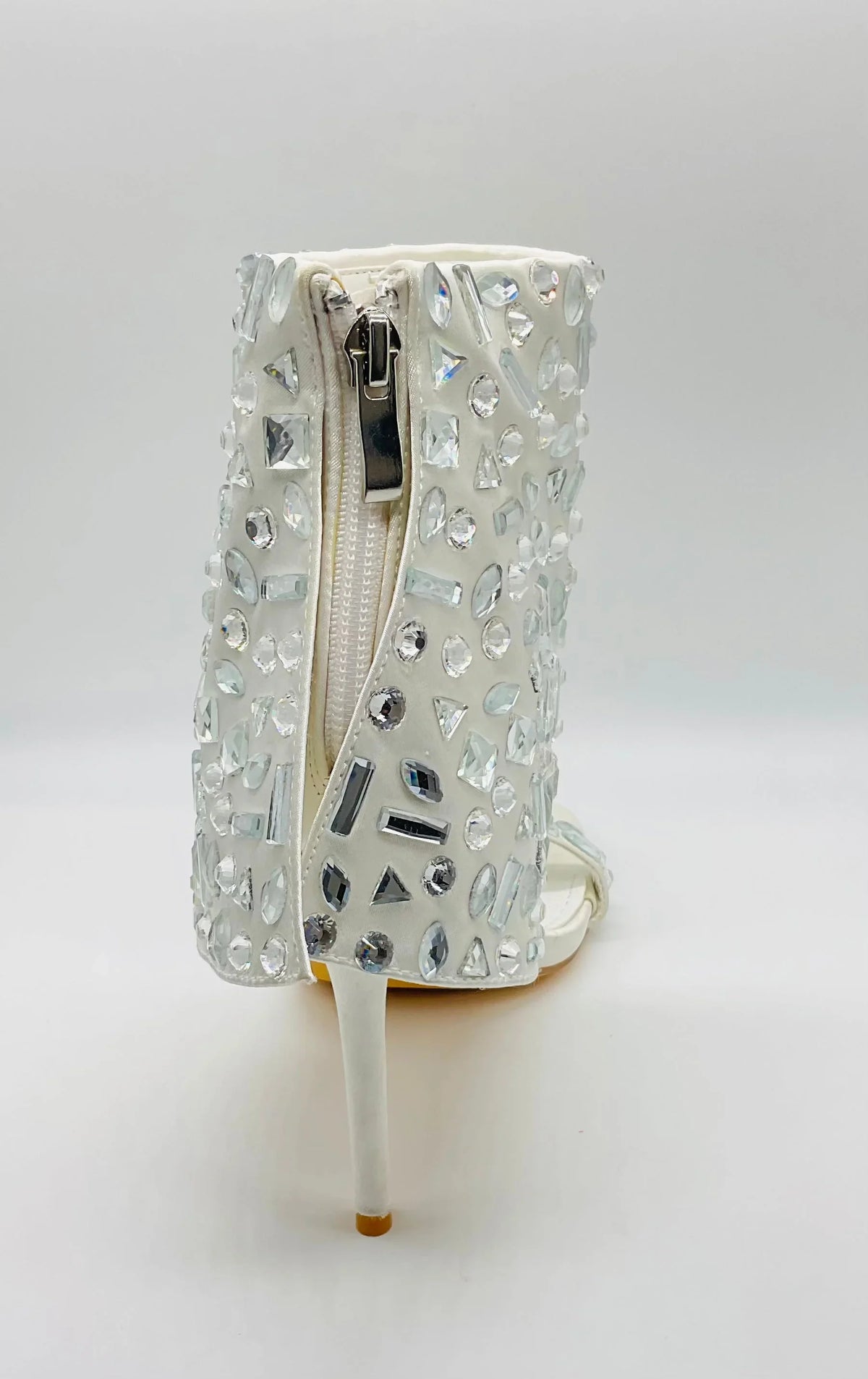 J Lo Crystal Noir Stilettos (white)