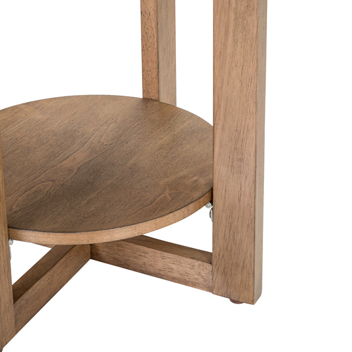 Detail view of Danby Alabaster Chairside Table
