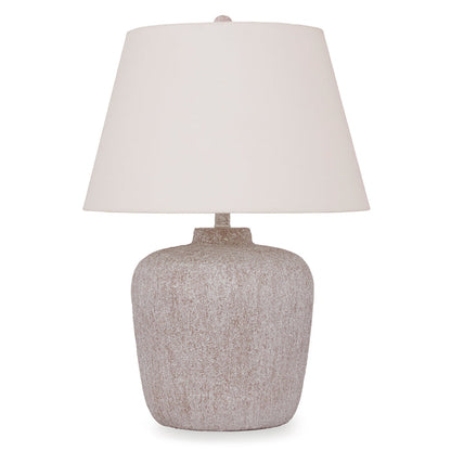 Side view of Danry Distressed Cream Table Lamp