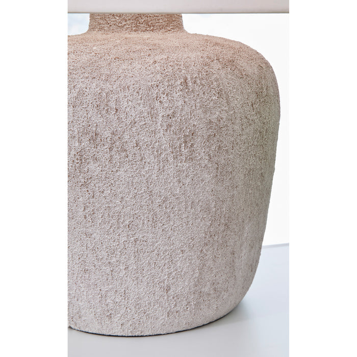 Detail view of Danry Distressed Cream Table Lamp
