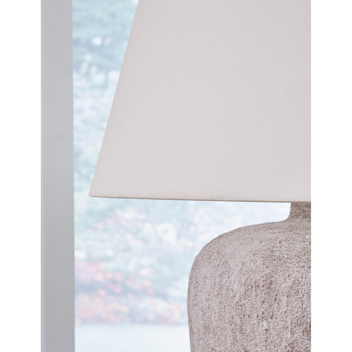 Detail view 2 of Danry Distressed Cream Table Lamp