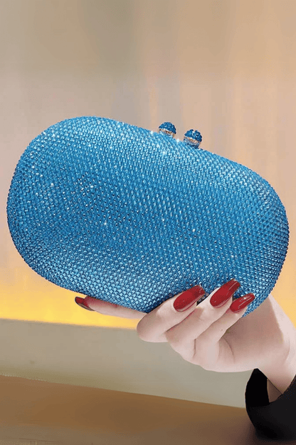 Blue Crystal Clutch - Sparkling Elegance