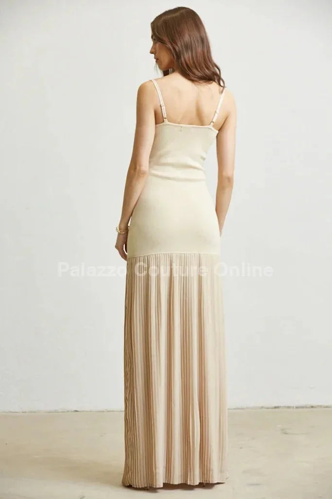 Divine Pearl Maxi Dress (Nude)