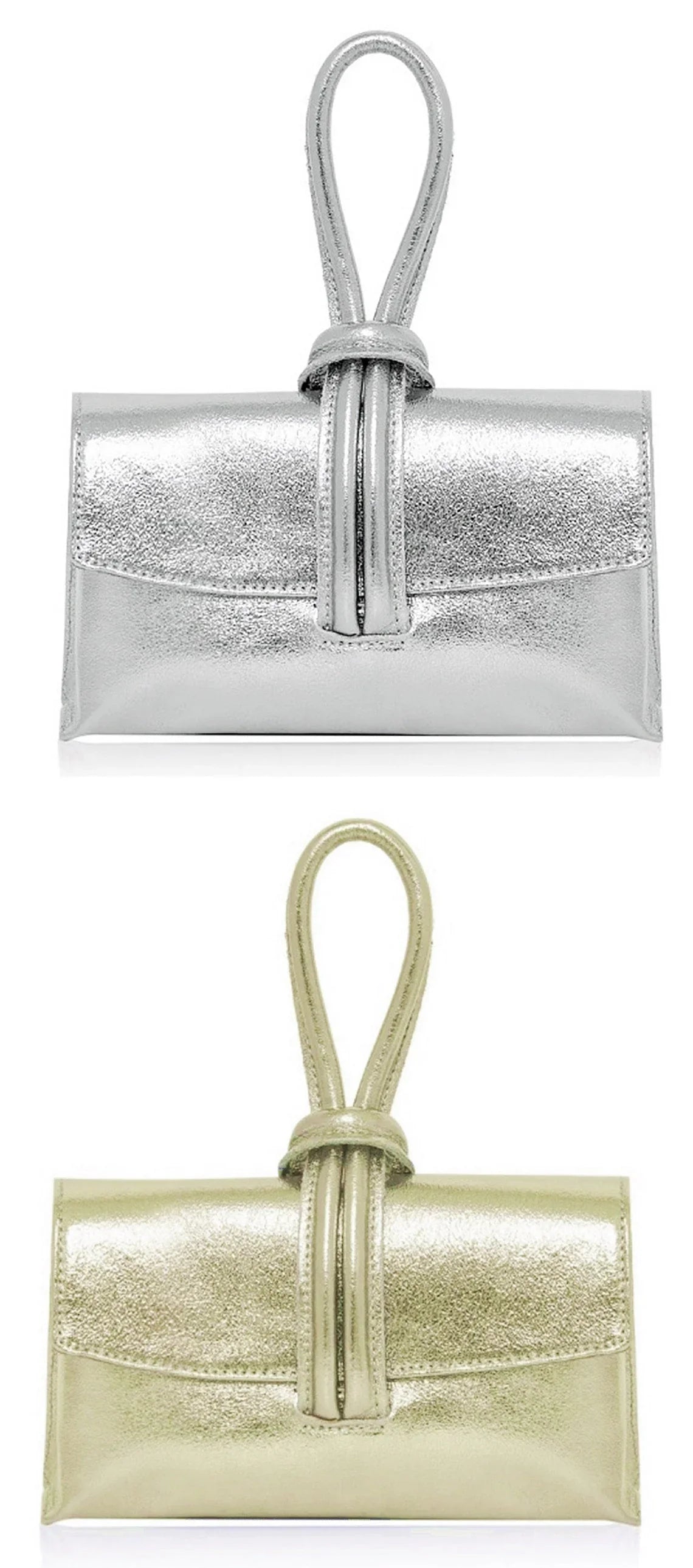 Dolce & Precious Pearl Gold Leather Handbag