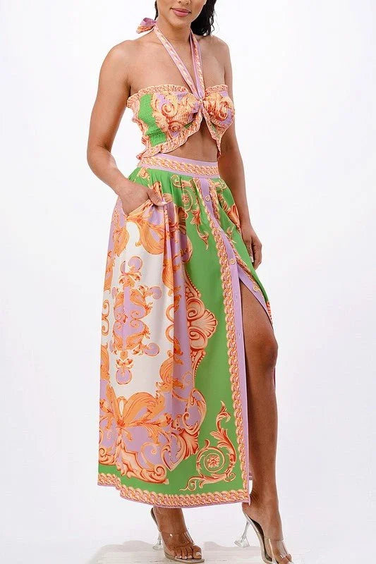 Don't Settle For Less Green Skirt Set