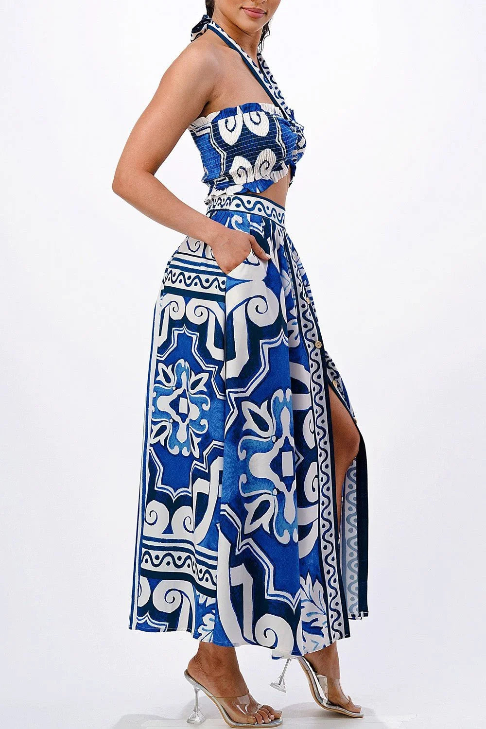 Don't Settle For Less Skirt Set (Blue)