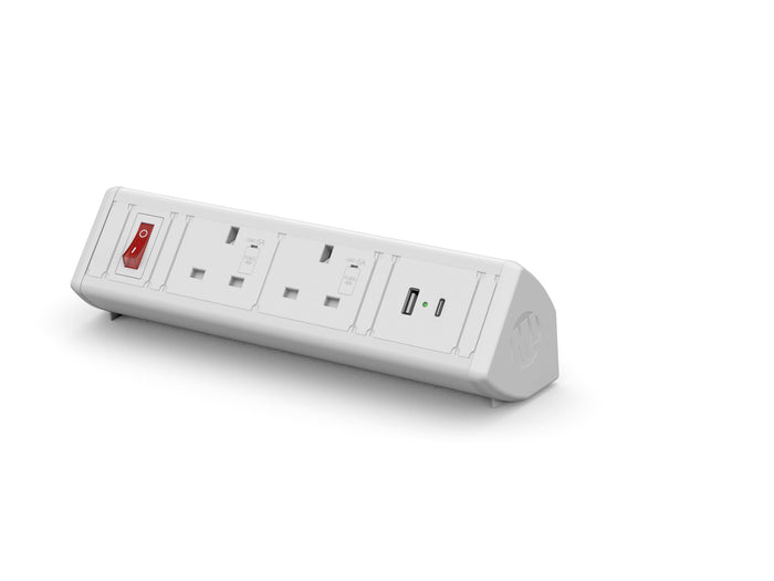 Double Power USB-A & USB-C [White]