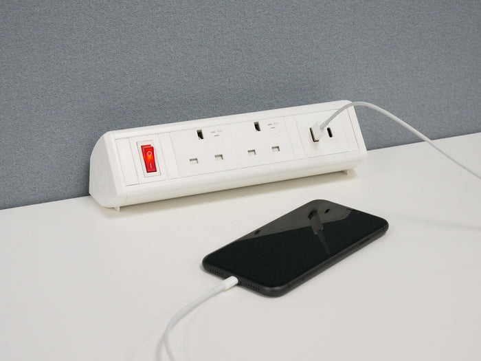 Double Power USB-A & USB-C [White]