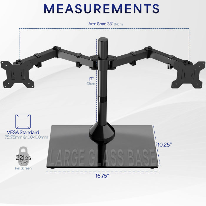 Dual Monitor Desk Stand