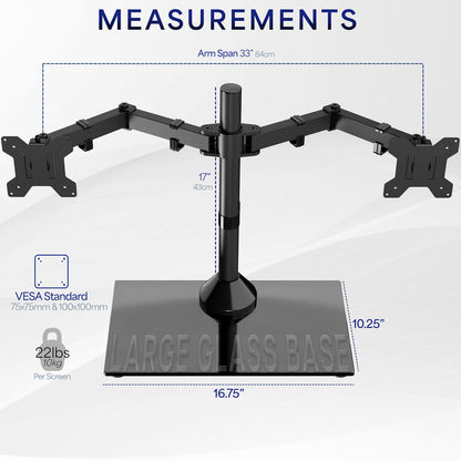 Dual Monitor Desk Stand