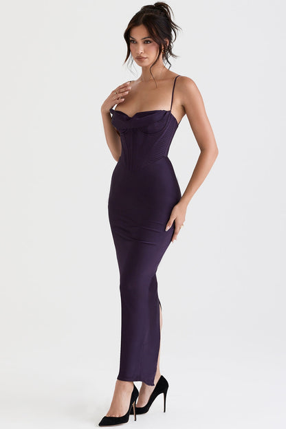 night shade corset maxi dress