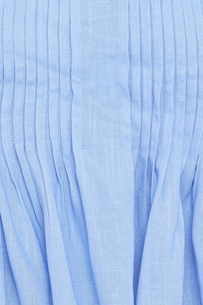 Cagnes Strapless Peplum Top - Blue