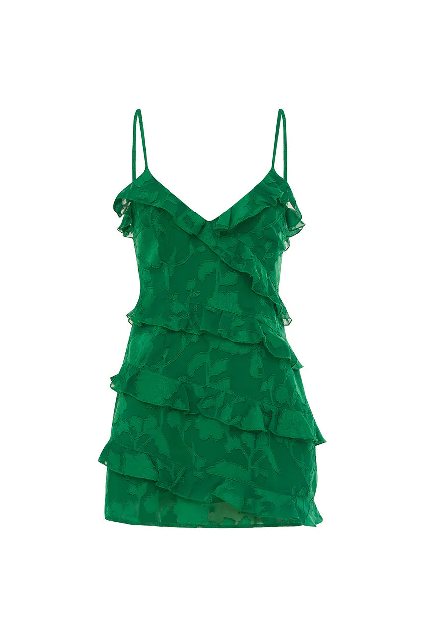 AISHA MINI DRESS - EMERALD