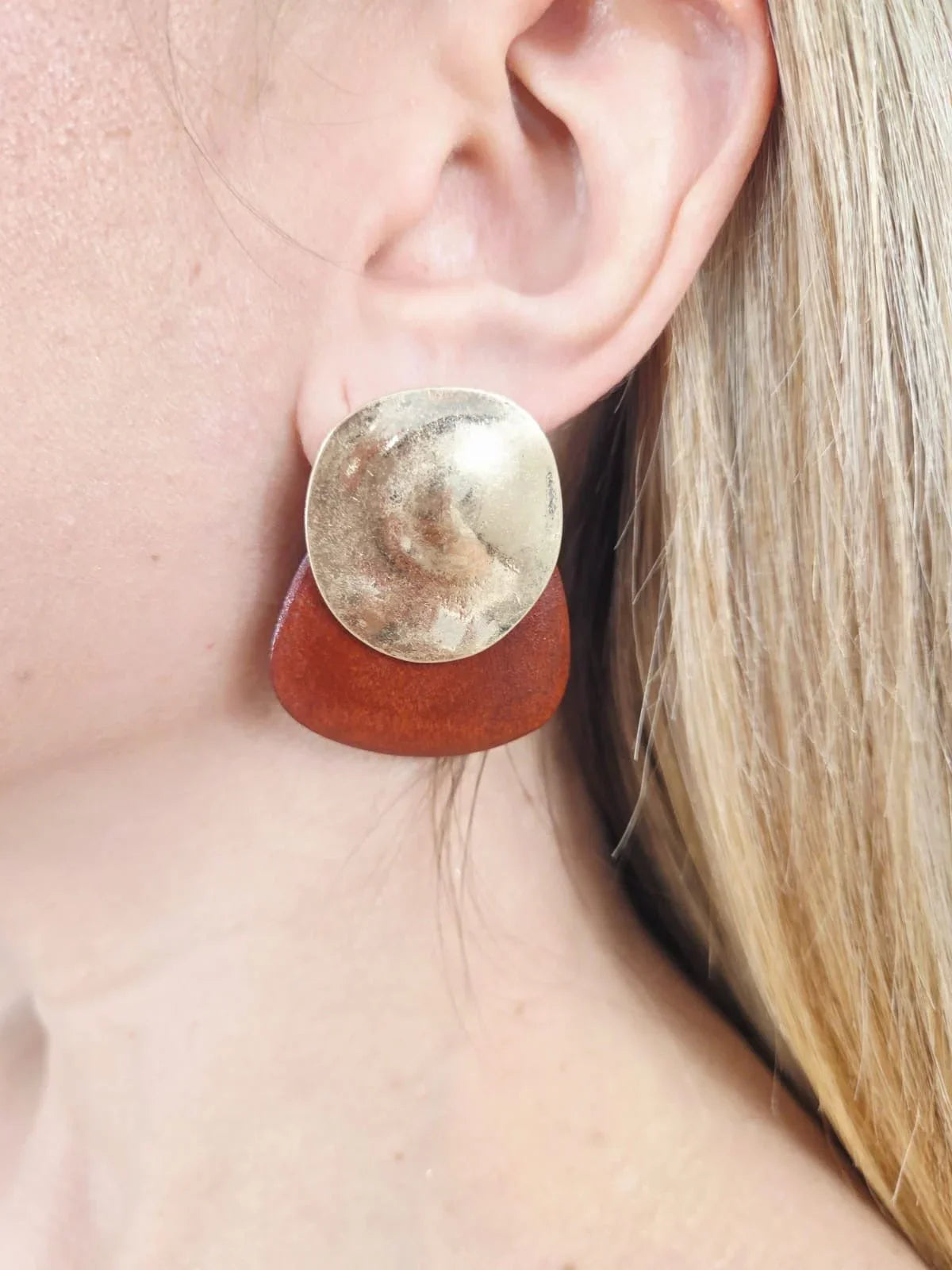 Earthy Luxe Geometric Earrings