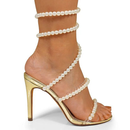 Ebbis Pearl Elegance Heels (Gold)