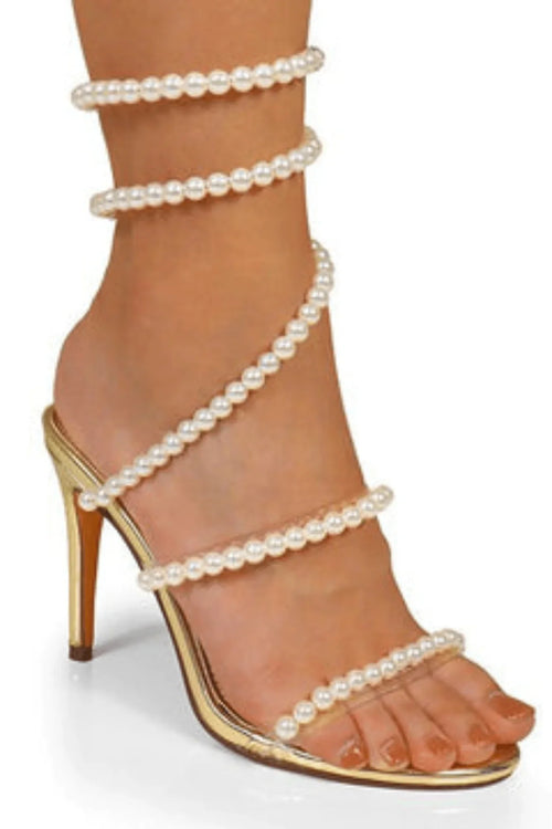Ebbis Pearl Elegance Heels (Gold)